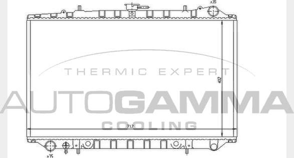 Autogamma 104312 - Радиатор, охлаждение двигателя autosila-amz.com