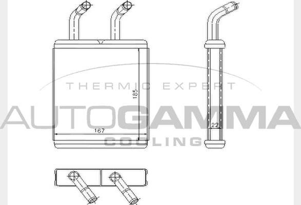 Autogamma 104388 - Теплообменник, отопление салона autosila-amz.com