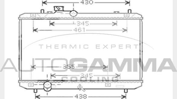 Autogamma 104377 - Радиатор, охлаждение двигателя autosila-amz.com