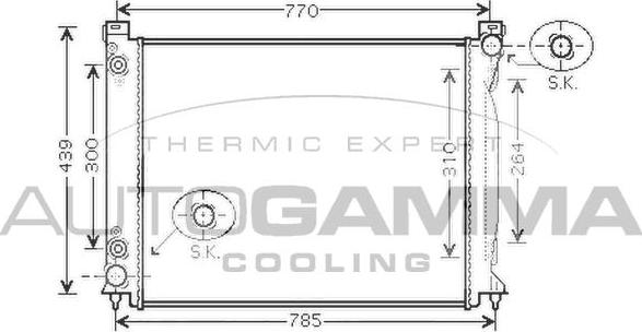 Autogamma 104250 - Радиатор, охлаждение двигателя autosila-amz.com