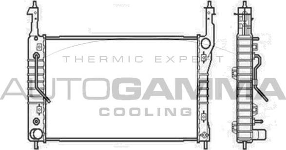 Autogamma 104252 - Радиатор, охлаждение двигателя autosila-amz.com