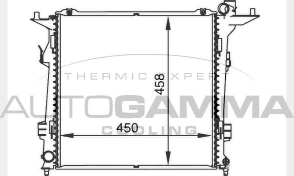 Autogamma 104274 - Радиатор, охлаждение двигателя autosila-amz.com