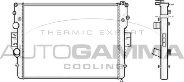 Autogamma 104270 - Радиатор, охлаждение двигателя autosila-amz.com