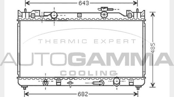 Autogamma 104716 - Радиатор, охлаждение двигателя autosila-amz.com