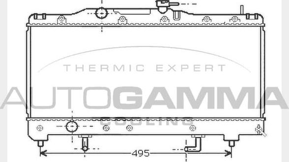 Autogamma 104718 - Радиатор, охлаждение двигателя autosila-amz.com