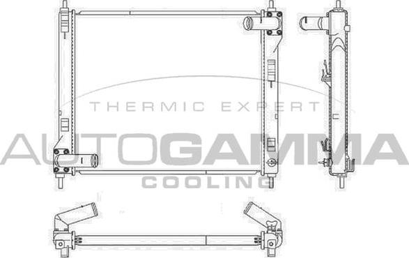 Autogamma 105992 - Радиатор, охлаждение двигателя autosila-amz.com