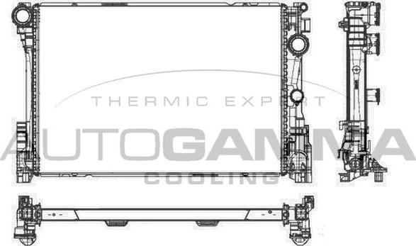Autogamma 105916 - Радиатор, охлаждение двигателя autosila-amz.com