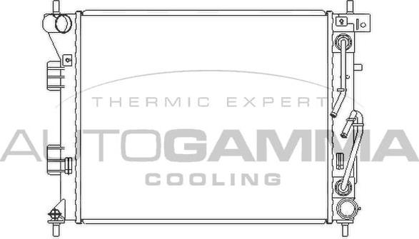 Autogamma 105989 - Радиатор, охлаждение двигателя autosila-amz.com