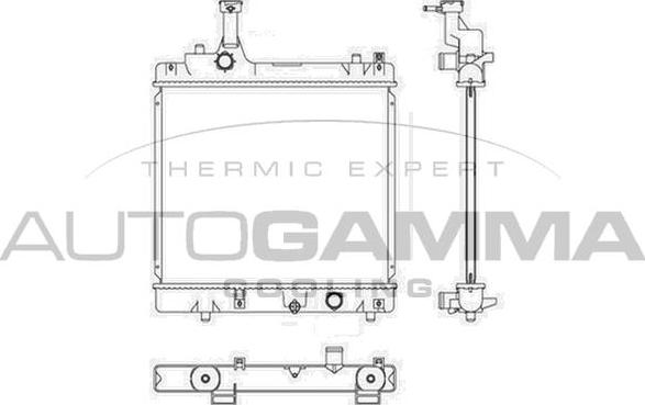 Autogamma 105934 - Радиатор, охлаждение двигателя autosila-amz.com