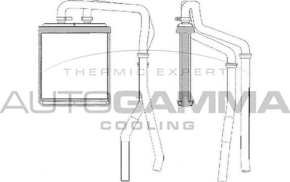 Autogamma 105496 - Теплообменник, отопление салона autosila-amz.com