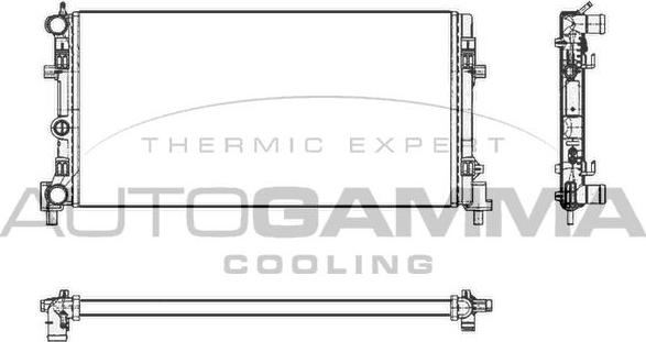 Autogamma 105400 - Радиатор, охлаждение двигателя autosila-amz.com