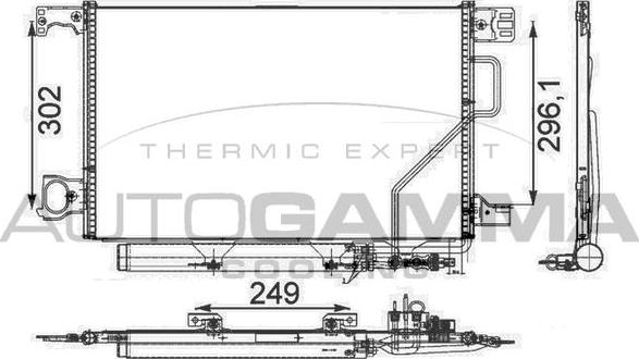 Autogamma 105403 - Конденсатор кондиционера autosila-amz.com