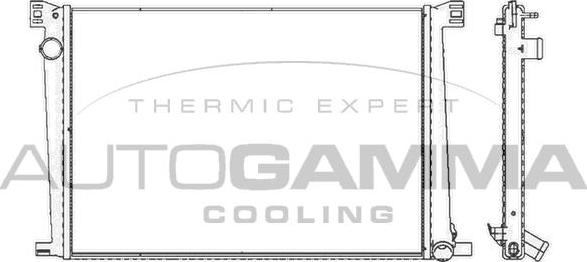 Autogamma 105416 - Радиатор, охлаждение двигателя autosila-amz.com