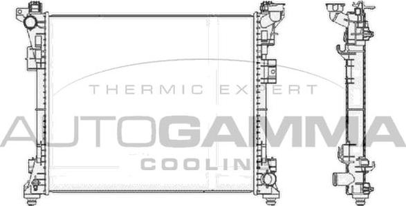 Autogamma 105484 - Радиатор, охлаждение двигателя autosila-amz.com