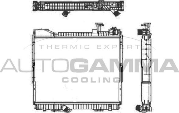 Autogamma 105488 - Радиатор, охлаждение двигателя autosila-amz.com