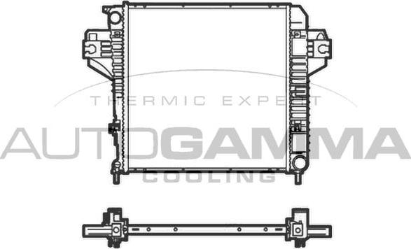 Autogamma 105487 - Радиатор, охлаждение двигателя autosila-amz.com