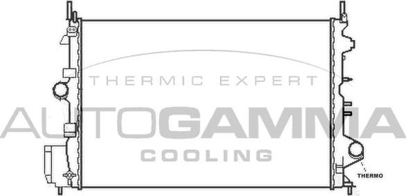 Autogamma 105434 - Радиатор, охлаждение двигателя autosila-amz.com