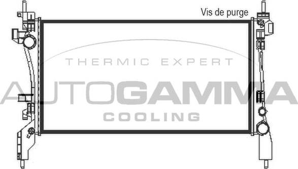 Autogamma 105430 - Радиатор, охлаждение двигателя autosila-amz.com