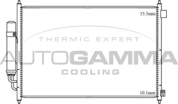 Autogamma 105540 - Конденсатор кондиционера autosila-amz.com