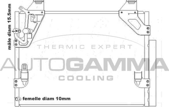 Autogamma 105552 - Конденсатор кондиционера autosila-amz.com