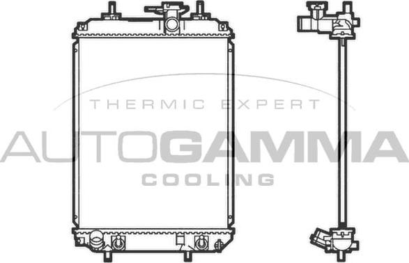 Autogamma 105562 - Радиатор, охлаждение двигателя autosila-amz.com