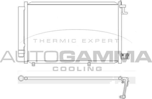 Autogamma 105523 - Конденсатор кондиционера autosila-amz.com