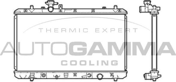 Autogamma 105698 - Радиатор, охлаждение двигателя autosila-amz.com