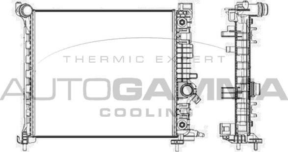 Autogamma 105683 - Радиатор, охлаждение двигателя autosila-amz.com