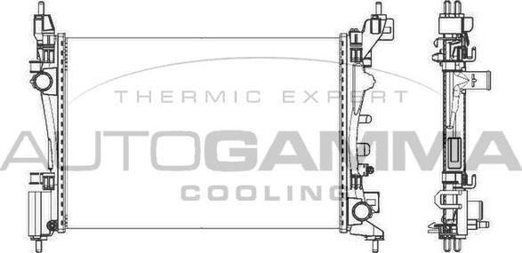 Autogamma 105624 - Радиатор, охлаждение двигателя autosila-amz.com