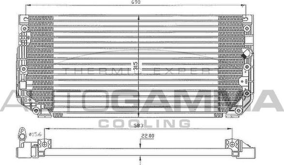 Autogamma 105034 - Конденсатор кондиционера autosila-amz.com