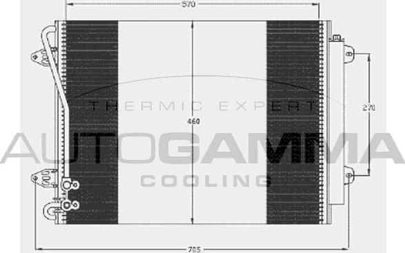 Autogamma 105038 - Конденсатор кондиционера autosila-amz.com