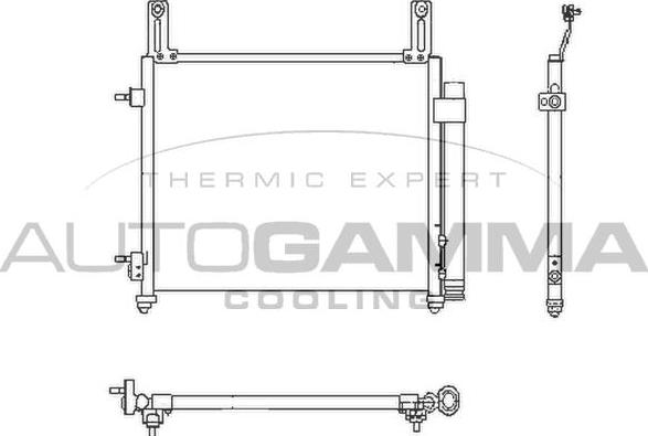 Autogamma 105071 - Конденсатор кондиционера autosila-amz.com