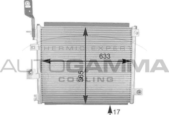 Autogamma 105195 - Конденсатор кондиционера autosila-amz.com