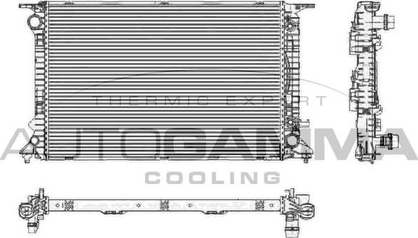 Autogamma 105159 - Радиатор, охлаждение двигателя autosila-amz.com
