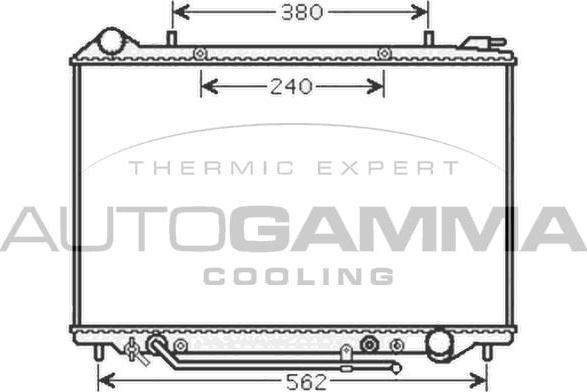 Autogamma 105100 - Радиатор, охлаждение двигателя autosila-amz.com