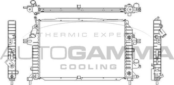 Autogamma 105134 - Радиатор, охлаждение двигателя autosila-amz.com