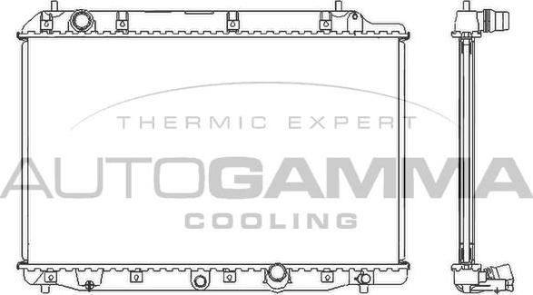 Autogamma 105126 - Радиатор, охлаждение двигателя autosila-amz.com