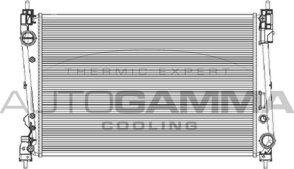 Autogamma 105120 - Радиатор, охлаждение двигателя autosila-amz.com