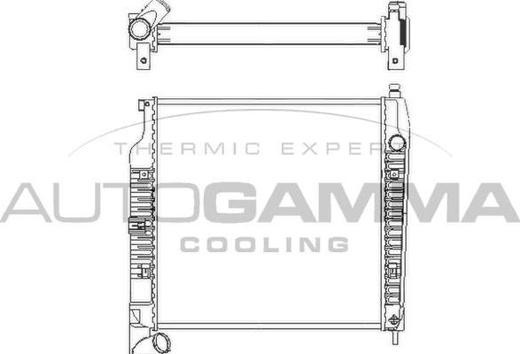 Autogamma 105128 - Радиатор, охлаждение двигателя autosila-amz.com