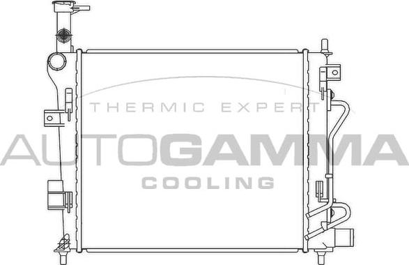 Autogamma 105844 - Радиатор, охлаждение двигателя autosila-amz.com
