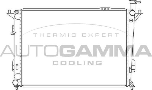 Autogamma 105841 - Радиатор, охлаждение двигателя autosila-amz.com