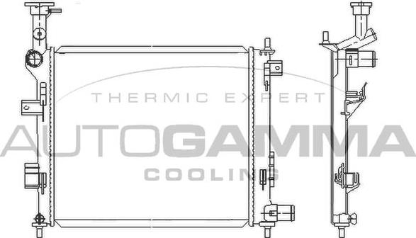 Autogamma 105843 - Радиатор, охлаждение двигателя autosila-amz.com