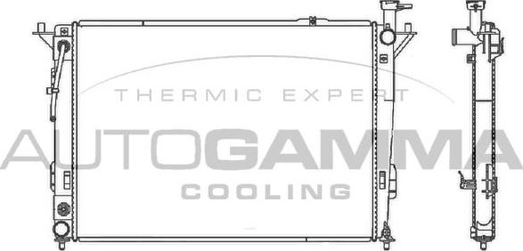 Autogamma 105842 - Радиатор, охлаждение двигателя autosila-amz.com