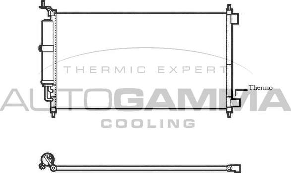 Autogamma 105869 - Конденсатор кондиционера autosila-amz.com