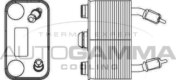 Autogamma 105815 - Масляный радиатор, двигательное масло autosila-amz.com