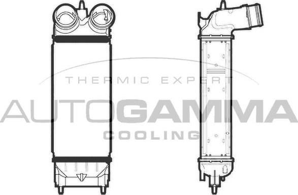 Autogamma 105888 - Интеркулер, теплообменник турбины autosila-amz.com