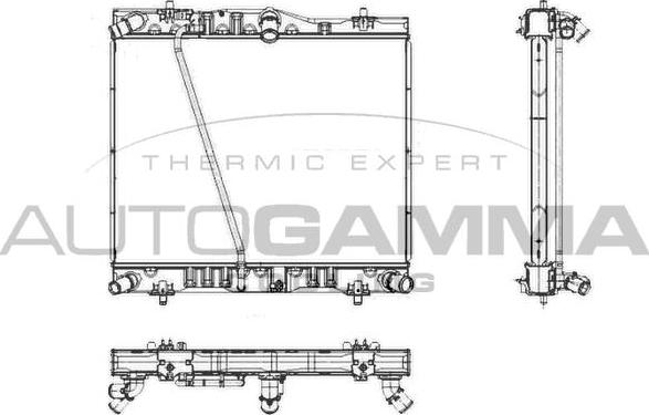 Autogamma 105876 - Радиатор, охлаждение двигателя autosila-amz.com
