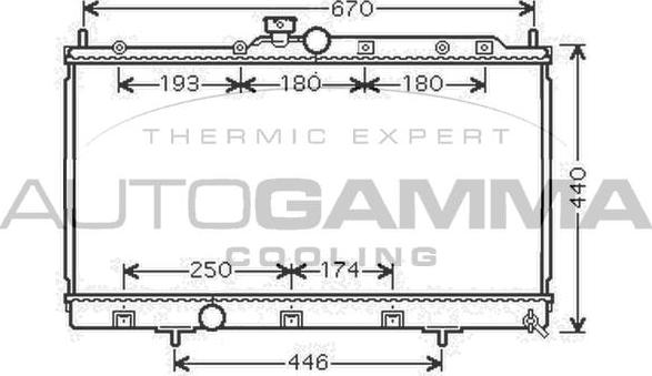 Autogamma 105316 - Радиатор, охлаждение двигателя autosila-amz.com