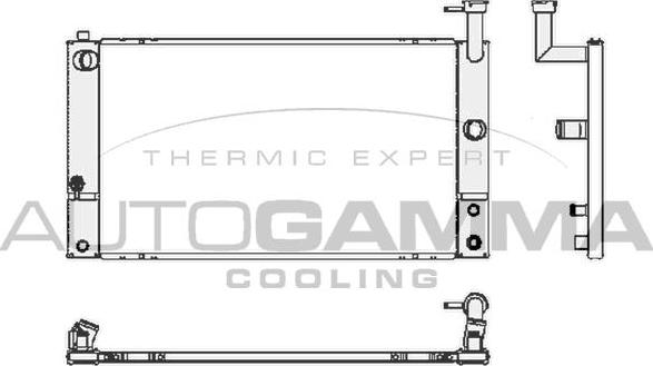 Autogamma 105250 - Радиатор, охлаждение двигателя autosila-amz.com