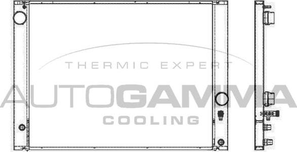 Autogamma 105251 - Радиатор, охлаждение двигателя autosila-amz.com